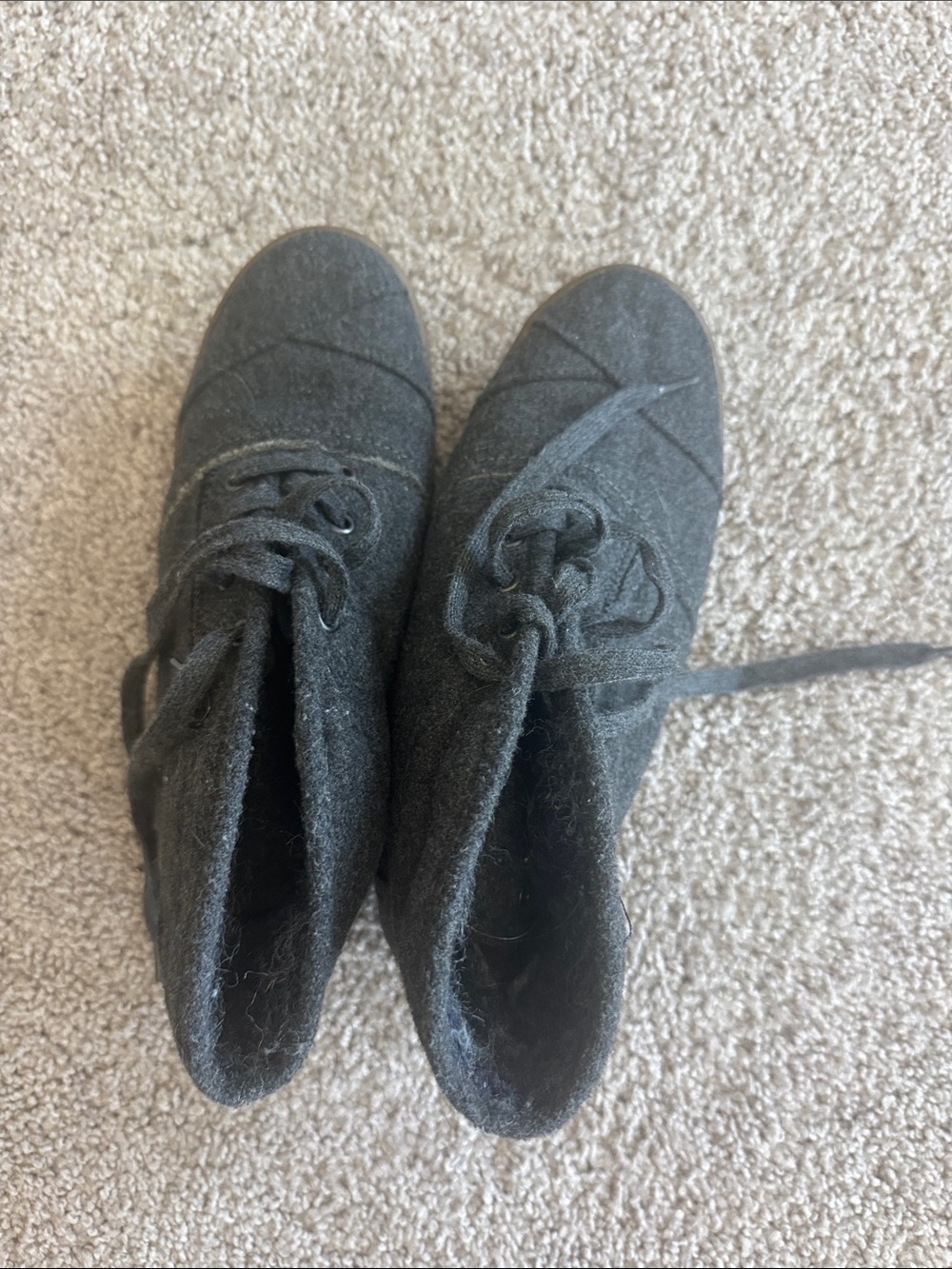Call It Spring Charcoal Gray Lace-Up Women's Booties
